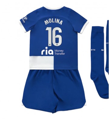 Atletico Madrid Nahuel Molina #16 Replika Babytøj Udebanesæt Børn 2023-24 Kortærmet (+ Korte bukser)